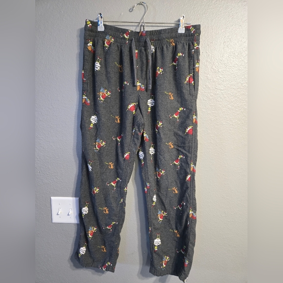 American Eagle 2024 Grinch Flannel Lounge Pant Size Medium - Picture 1 of 16